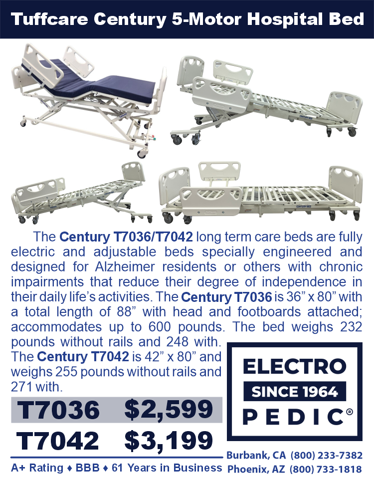 San Francisco Electropedic Tuffcare T7036 / T7043 Century long term care beds